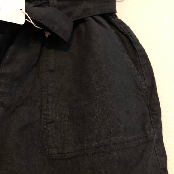 Sanctuary Paperbag Black Linen Shorts - XS - Picture 4 of 7